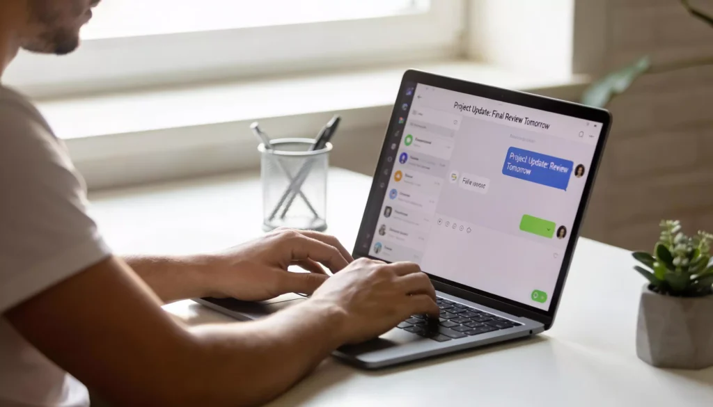 Remote work setup focused on productivity and balance