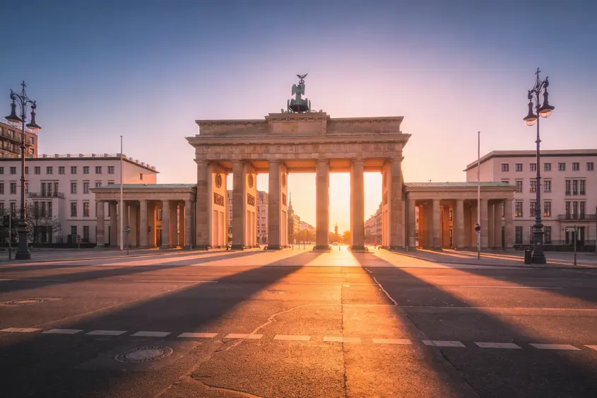 Brandenburg Gate at sunrise