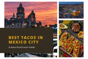 Best tacos in Mexico City served on a street food stand at night