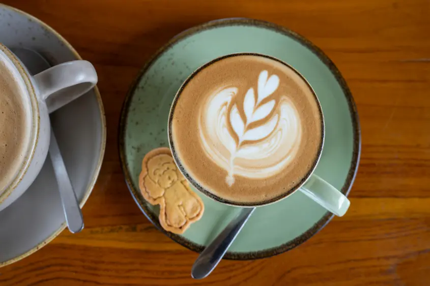 Digital nomad working on laptop at a café in Canggu Bali