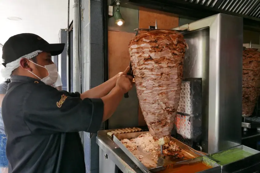 Famous El Huequito taco stand in Centro Histórico Mexico City