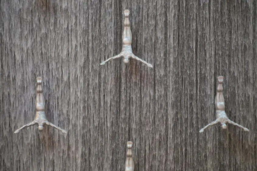 Massive indoor waterfall at Dubai Mall, one of the free attractions in the city