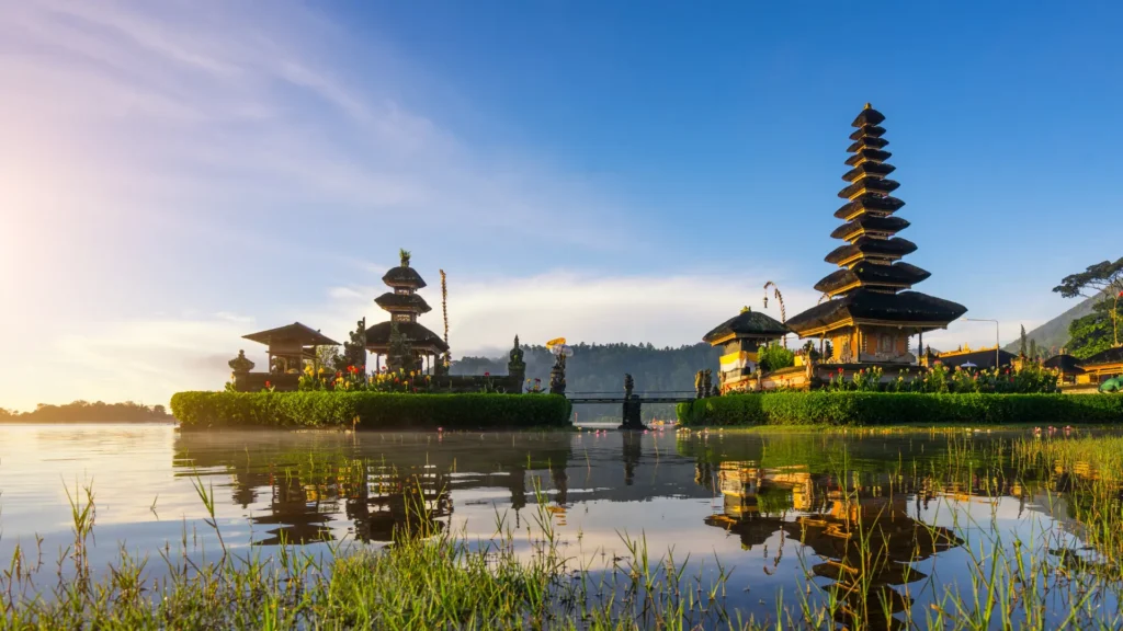 Bali airport departure travel scene representing end of 7-day Bali itinerary with tropical vacation memories