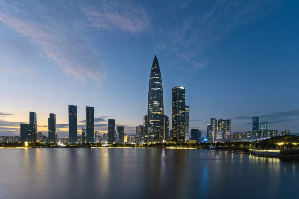 Modern skyline of Shenzhen, China